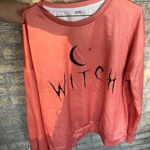 Coral Witch Graphic Sweatshirt